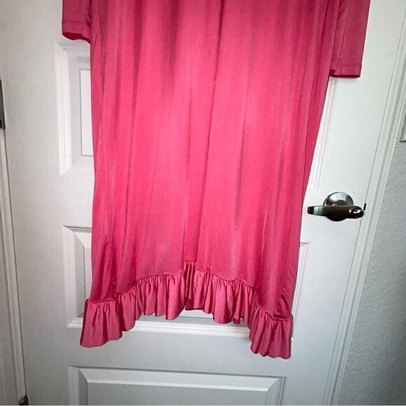 Asos Slinky Long Sleeve Ruffle Maxi Dress - Picture 2 of 6